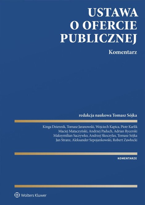 ebooki: Ustawa o ofercie publicznej. Komentarz &ndash; ebook