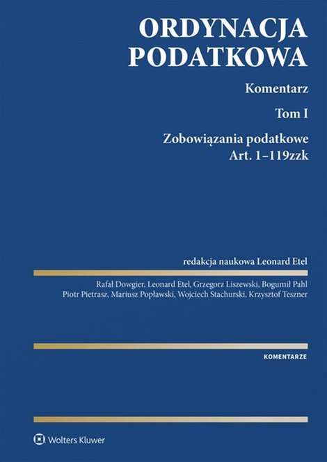 ebooki: Ordynacja podatkowa. Komentarz. Tom I &ndash; ebook