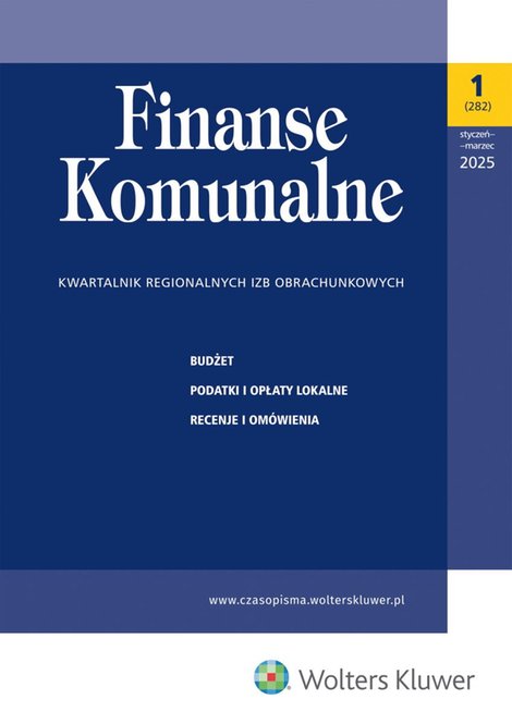 ebooki: Finanse Komunalne. Numer 1/2025 &ndash; ebook