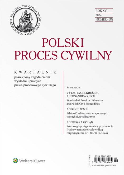 ebooki: Polski Proces Cywilny. Nr 4/2024 &ndash; ebook