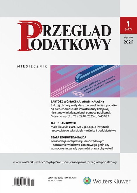 ebooki: Przegląd Podatkowy. Nr 1/2026 &ndash; ebook