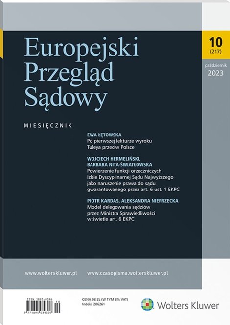 ebooki: Europejski Przegląd Sądowy. Nr 10/2023 [217] &ndash; ebook