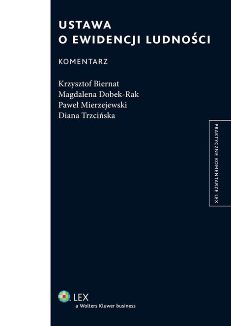 ebooki: Ustawa o ewidencji ludności. Komentarz &ndash; ebook