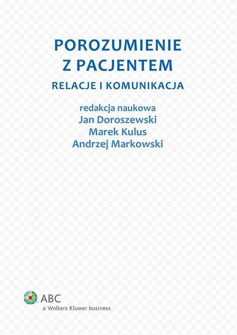 ebooki: Porozumienie z pacjentem. Relacje i komunikacja &ndash; ebook