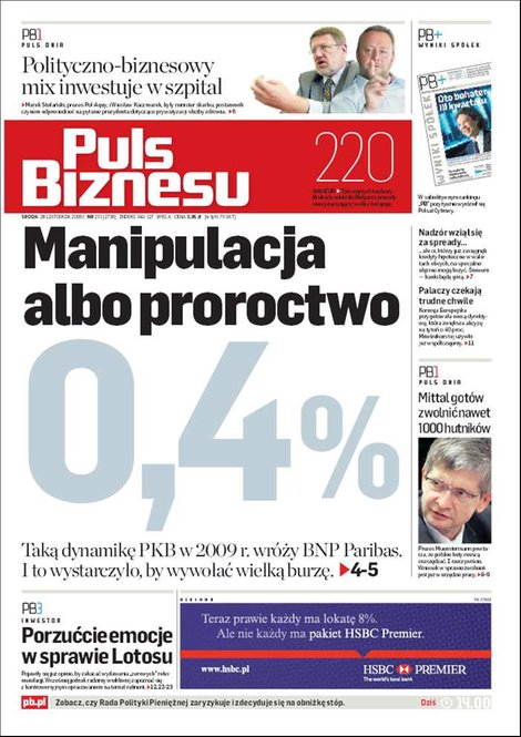 e-prasa: Puls Biznesu &ndash; e-wydanie &ndash; nr 231 (2008-11-26)