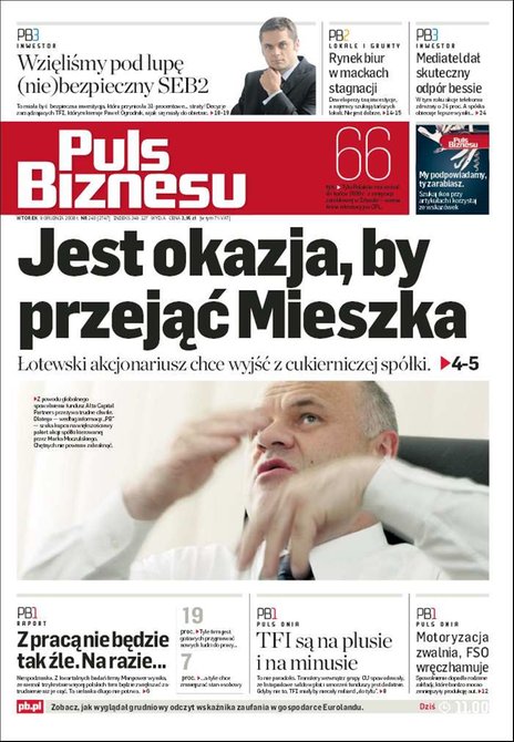 e-prasa: Puls Biznesu &ndash; e-wydanie &ndash; nr 240 (2008-12-09)