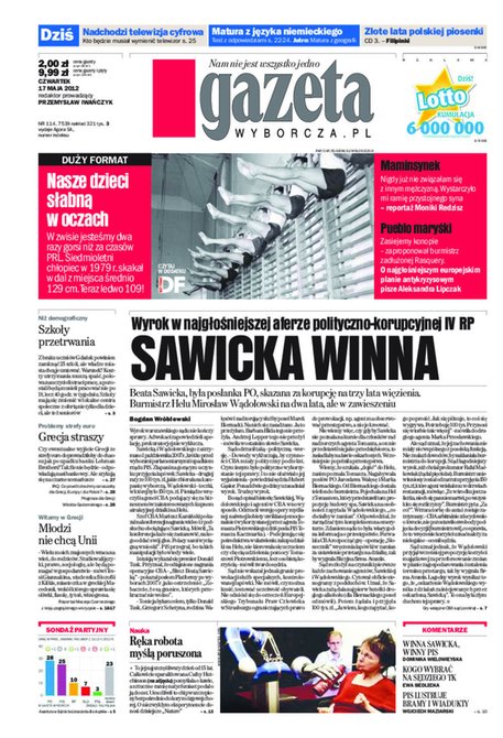 e-prasa: Gazeta Wyborcza - Szczecin &ndash; e-wydanie &ndash; 114/2012