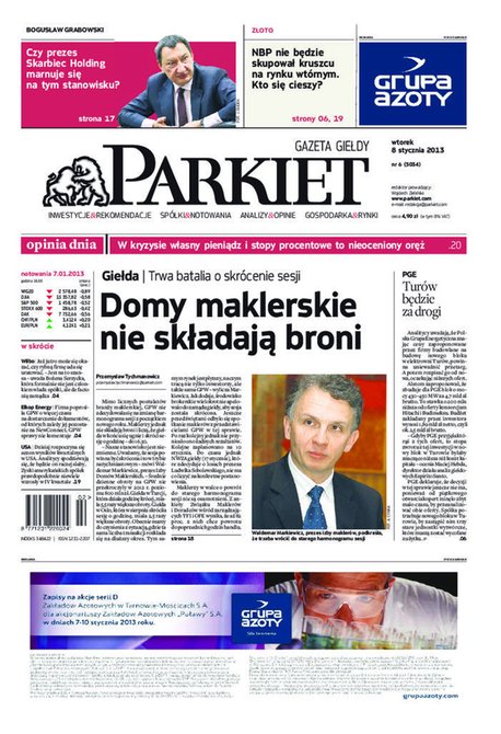 e-prasa: Parkiet &ndash; e-wydanie &ndash; 6/2013