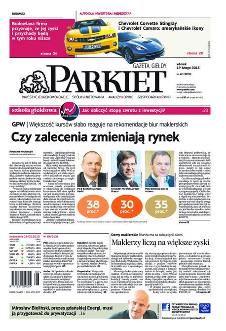 e-prasa: Parkiet &ndash; e-wydanie &ndash; 42/2013