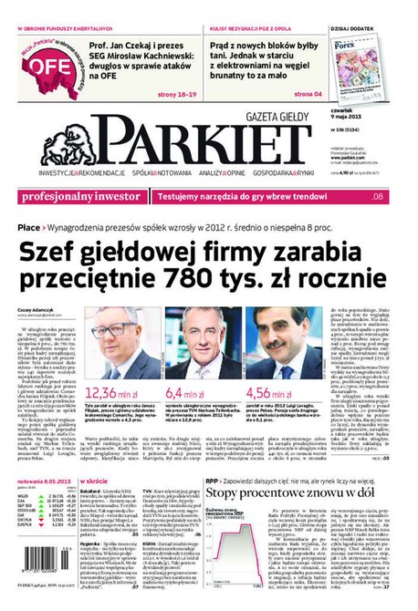 e-prasa: Parkiet &ndash; e-wydanie &ndash; 106/2013