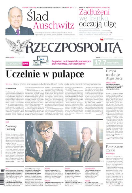 e-prasa: Rzeczpospolita &ndash; e-wydanie &ndash; 21/2015
