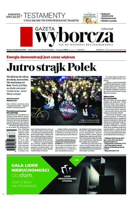 e-prasa: Gazeta Wyborcza - Warszawa &ndash; e-wydanie &ndash; 252/2020
