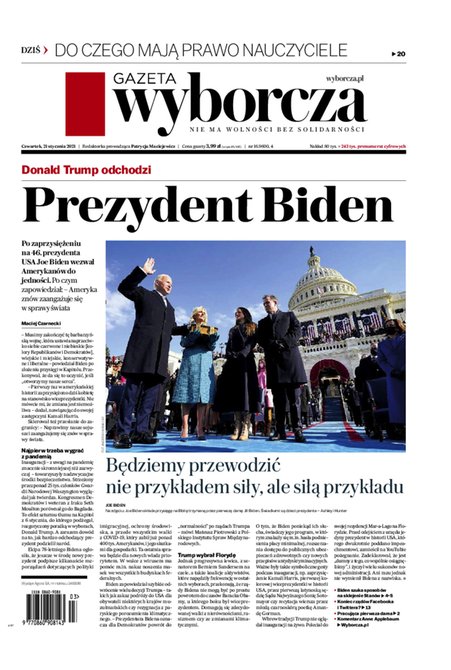 e-prasa: Gazeta Wyborcza - Warszawa – e-wydanie – 16/2021