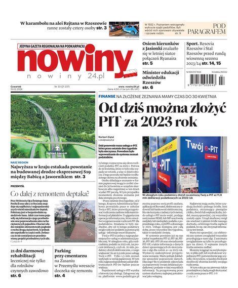 e-prasa: Nowiny &ndash; e-wydanie &ndash; 33/2024