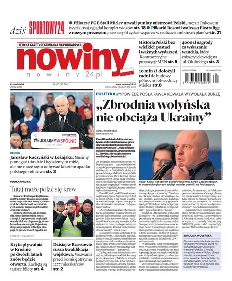 e-prasa: Nowiny &ndash; e-wydanie &ndash; 40/2024