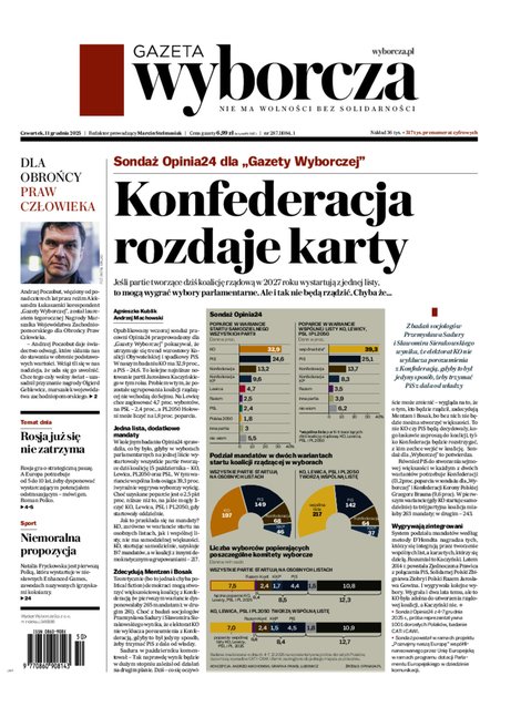 e-prasa: Gazeta Wyborcza - Ł&oacute;dź &ndash; e-wydanie &ndash; 287/2025