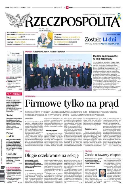 e-prasa: Rzeczpospolita – e-wydanie – 282/2025