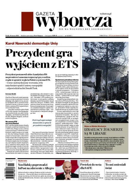 e-prasa: Gazeta Wyborcza - Toruń &ndash; e-wydanie &ndash; 64/2026