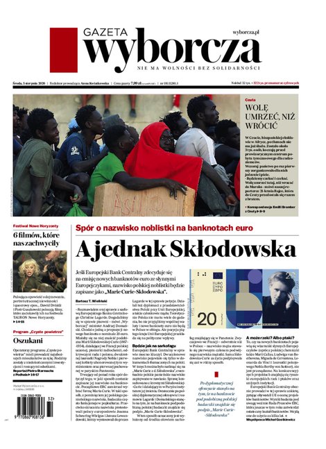 e-prasa: Gazeta Wyborcza - Warszawa &ndash; e-wydanie &ndash; 181/2026