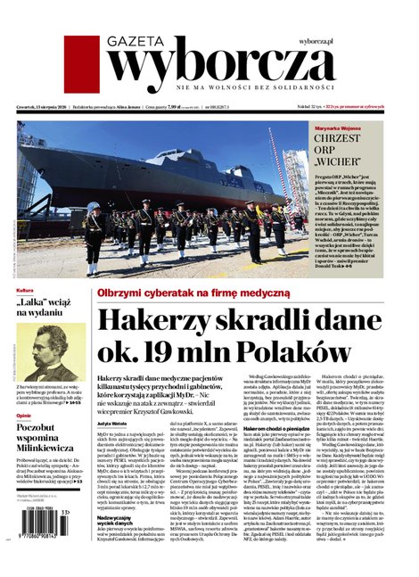 e-prasa: Gazeta Wyborcza - Warszawa &ndash; e-wydanie &ndash; 188/2026