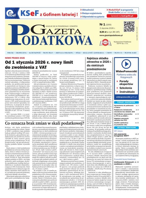 e-prasa: Gazeta Podatkowa &ndash; e-wydanie &ndash; 1/2026