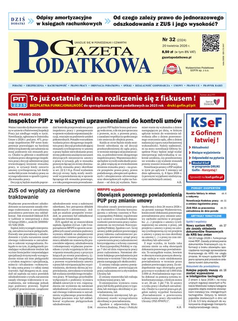 e-prasa: Gazeta Podatkowa &ndash; e-wydanie &ndash; 32/2026
