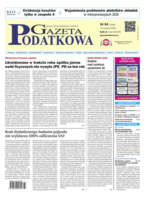 e-prasa: Gazeta Podatkowa &ndash; e-wydanie &ndash; 64/2026