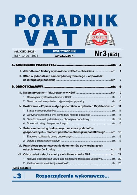 e-prasa: Poradnik VAT &ndash; e-wydania &ndash; 3/2026