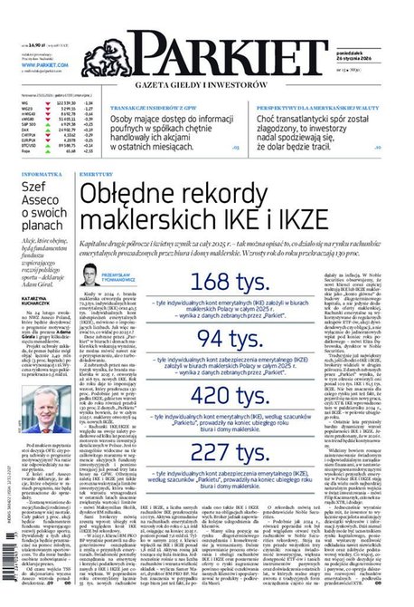 e-prasa: Parkiet &ndash; e-wydanie &ndash; 15/2026