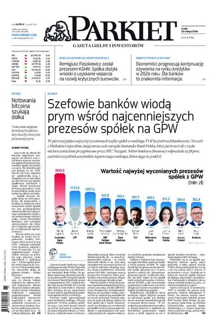 e-prasa: Parkiet &ndash; e-wydanie &ndash; 37/2026
