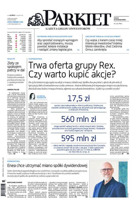 e-prasa: Parkiet &ndash; e-wydanie &ndash; 75/2026