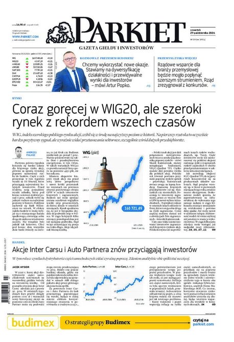 e-prasa: Parkiet &ndash; e-wydanie &ndash; 209/2026