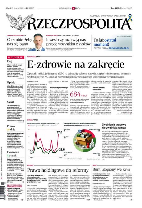 e-prasa: Rzeczpospolita &ndash; e-wydanie &ndash; 21/2026