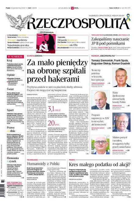 e-prasa: Rzeczpospolita &ndash; e-wydanie &ndash; 242/2026