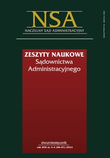 e-prasa: Zeszyty Naukowe Sądownictwa Administracyjnego – 3-4/2021