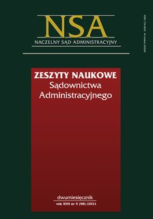 e-prasa: Zeszyty Naukowe Sądownictwa Administracyjnego – 5/2021
