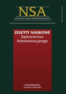 e-prasa: Zeszyty Naukowe Sądownictwa Administracyjnego – 6/2021