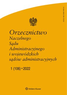 e-prasa: Orzecznictwo Naczelnego Sądu Administracyjnego i WSA – 1/2022