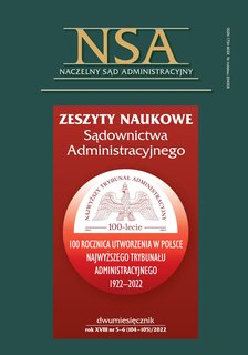 e-prasa: Zeszyty Naukowe Sądownictwa Administracyjnego – 5-6/2022