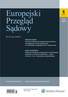 e-prasa: Europejski Przegląd Sądowy – 8/2024