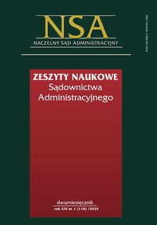 e-prasa: Zeszyty Naukowe Sądownictwa Administracyjnego – 1/2025