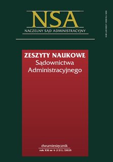e-prasa: Zeszyty Naukowe Sądownictwa Administracyjnego – 4/2025