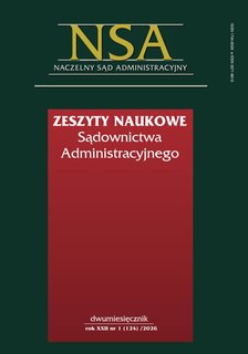 e-prasa: Zeszyty Naukowe Sądownictwa Administracyjnego – 1/2026