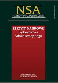 e-prasa: Zeszyty Naukowe Sądownictwa Administracyjnego – 3/2026