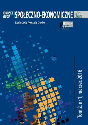 Konińskie Studia Społeczno-Ekonomiczne Tom 2 Nr 1 2016 – ebook