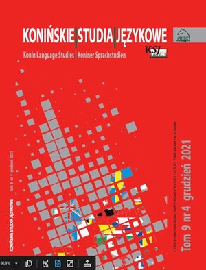 Konińskie Studia Językowe Tom 9 Nr 4 2021 – ebook