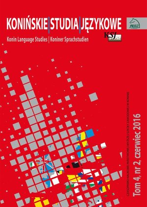 Konińskie Studia Językowe Tom 4 Nr 2 2016 – ebook