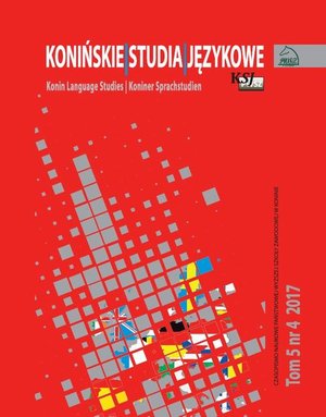 Konińskie Studia Językowe Tom 5 Nr 4 2017 – ebook