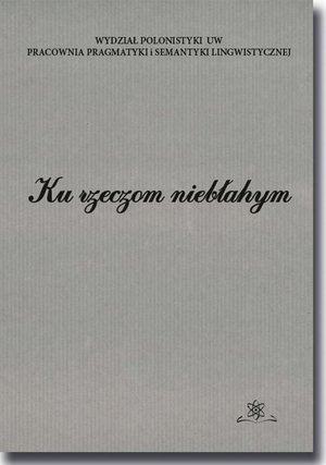 Ku rzeczom niebłahym – ebook