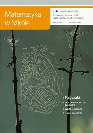 Matematyka w Szkole. Czasopismo dla nauczycieli szkół podstawowych i gimnazjów. Nr 37 – ebook